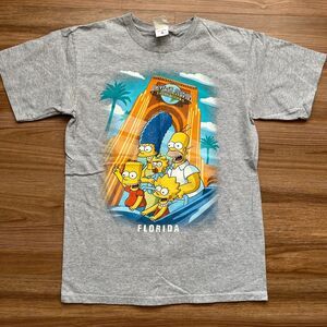Universal Studios Theme Park Orlando Florida The Simpsons Men's M T-Shirt Gray